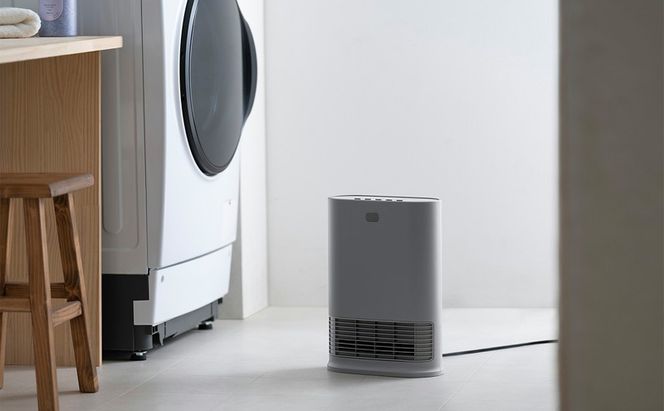 大風量人感センサー付きセラミックファンヒーター ACH-LW12A-H グレー アイリスオーヤマ 室温センサー Wセンサー付 セラミックヒーター ファンヒーター ヒーター 暖房 暖房器具 小型 軽量 コンパクト 脱衣所 節電 シンプル