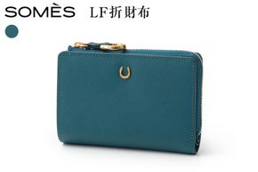 SOMES LF折財布 （ブルー）PT-73 [ソメスサドル 北海道 砂川市 12260816-b] ソメス 財布 レディース 二つ折り 二つ折 2つ折り L字ファスナー l字ファスナー L字 本革 革 革製品 レザー ウォレット サイフ さいふ somes saddle