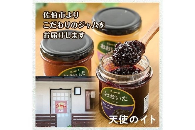 果実と野菜のおおいたジャム(3種・135g×各1個) 大分県産 ブルーベリー いちご 苺 焼きいも 焼きイモ さつまいも サツマイモ 紅はるか さとうきび使用 パン【AI02】【天使のイト】