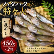 ハタハタ（特々大）干物 一夜干し 450g ×2箱【配送不可：離島】 魚貝類 海鮮 干物 おつまみ 肴 ハタハタ 酒  myz02 myz11 myz17
