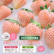 淡路島アイランドベリー 白苺淡雪 2～4パック入【2027年5月発送予約受付・お届け日指定不可】　苺