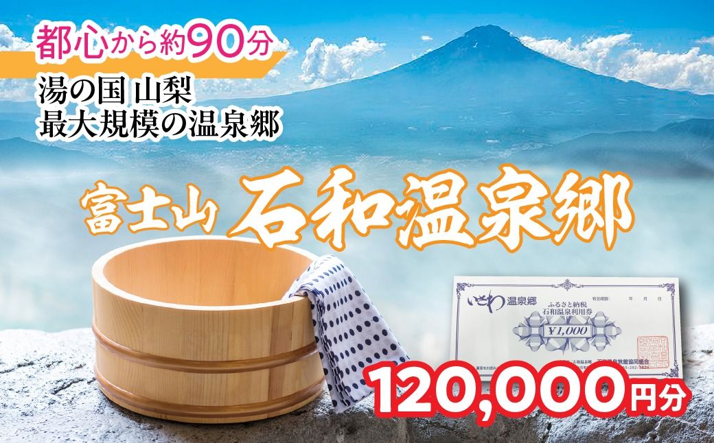 ふるさと納税石和温泉利用券[120,000円分] 038-008