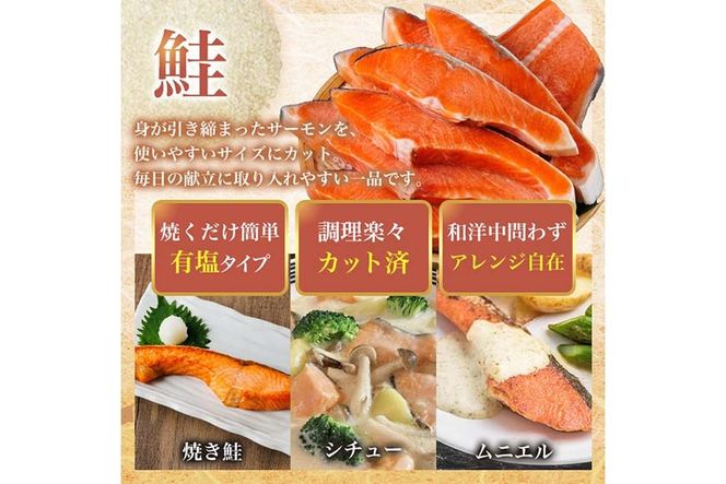 骨取り 国産 塩さばと 肉厚 鮭 切り身 のセット(合計約1.6kg) 量 切身 塩 鯖 サバ 骨なし 骨とり 冷凍食品 小分け パラパラ冷凍 肉厚 鮭 厚切り しゃけ さけ サケ 切身 塩鮭 【AW-140】【丸正水産】