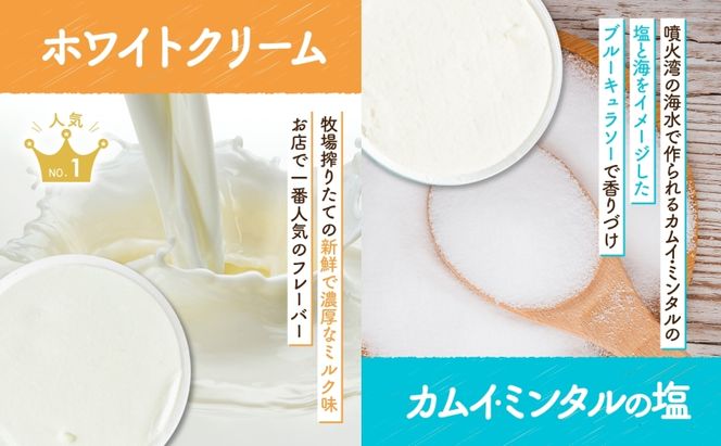 北海道 まきばのジェラート 2種 各3個 計6個 ホワイトクリーム カムイ・ミンタル ジェラート 牧場 新鮮 牛乳 ミルク 塩 スイーツ デザート アイス 氷菓 お取り寄せ グルメ ギフト 牧場 自家製 レークヒルファーム 送料無料 洞爺湖 