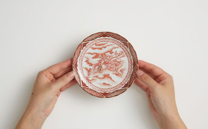 九谷焼 4.5号皿揃・時代絵（5枚セット）a01 民芸品 工芸品 お皿 豆皿 