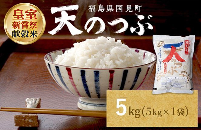 【令和8年産】米　国見町産　天のつぶ  5kg　5kg×1袋 ※2026年10月～発送