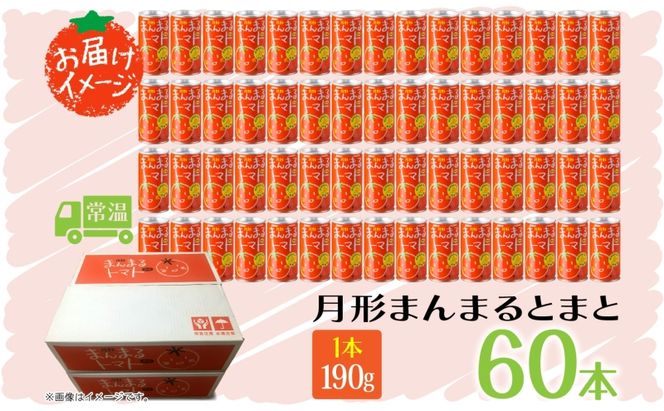 北海道 トマトジュース 月形まんまるトマト 190g×60本 桃太郎 トマト 食塩不使用 食塩無添加 とまと 缶 無塩 ジュース ストレート 野菜ジュース 健康 完熟 ご褒美 プレゼント 送料無料 果汁飲料 野菜飲料 