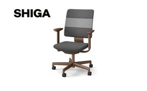 イトーキ SHIGA シガ 昇降脚 背トリプル ベースカラー:チェストナットブラウン / 座面カラー:ツートーンWC（KJ-517SEM-F2WCF）キャスター5本脚 【アンクルムーブ・シンクロロッキング / アジャスタブル肘 / 抵抗付きウレタンキャスター】 日本製 ワークチェア オフィスチェア 柴田文江氏デザイン【EI185W】（滋賀県　近江八幡市）