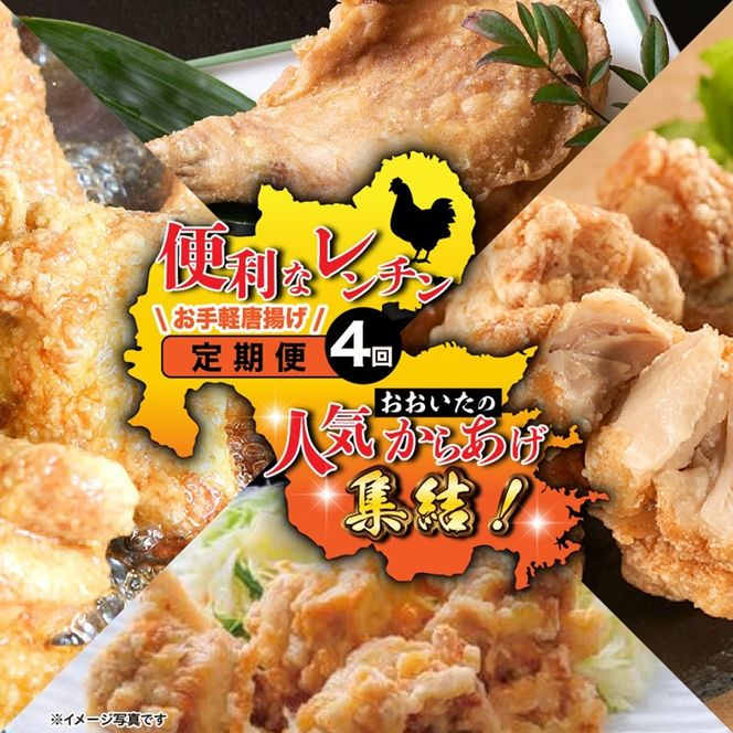 おおいたの人気からあげ集結！便利なレンチンお手軽唐揚げ定期便 大分県 国東 中津 竹田 津久見 時短 ご当地 グルメ 有名店 レンジ調理_2677R-11