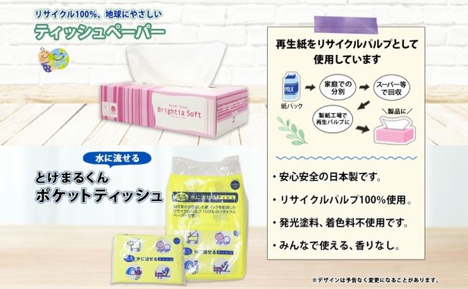 トイレットペーパー 12ロール & ティッシュ 5箱 & ポケット 12個 セット 【2026年5月中旬より順次出荷】 北海道 倶知安町 消耗品 備蓄
