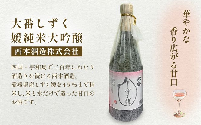 【愛媛県共通返礼品】愛媛県酒造好適米「しずく媛」で醸した酒比べ3種（720ml×3） IKTAY002