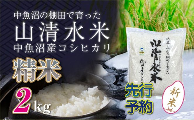 【令和8年産 先行予約】新潟県魚沼産コシヒカリ「山清水米」精米2kg