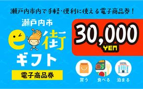 電子商品券　瀬戸内市e街ギフト（30,000円分） チケット
