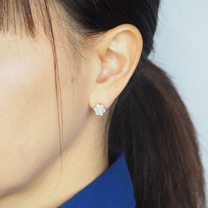 PT900 1.00ct ダイヤモンド ピアス　 FP-000330 SWBT022-pt