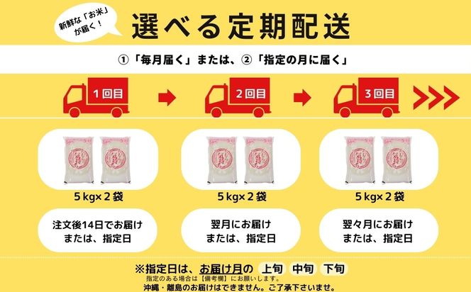 【令和6年産】選べる定期便 田村産 コシヒカリ10kg （5kg×2袋）2～6回 福島県 田村市 ふぁせるたむら 