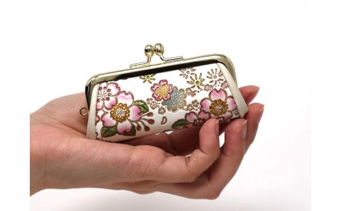 【文庫屋大関】印鑑ケース かすみ桜【皮革工芸品】 革製品 工芸品 民芸品 牛革 小物入れ お祝い ギフト プレゼント 墨田区 東京都