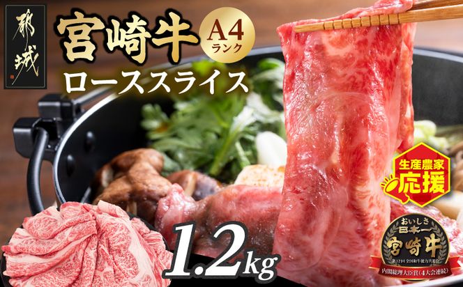 生産農家応援!宮崎牛ローススライス1.2kg_21-26-001-1200g