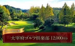 太宰府ゴルフ倶楽部 ゴルフ利用券 12,000円分 ／ ゴルフ ゴルフ場 ゴルフ場利用券 チケット 券 ゴルフプレー スポーツ 九州 福岡県 太宰府市