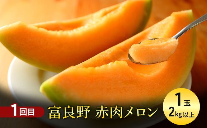 【7・8月 夏のフルーツ定期便2回】2026年夏発送 メロン1玉 約2kg こだまスイカ1玉 堪能 北海道 富良野産 すいか 西瓜  メロン 夏 フルーツ ふらの 甘い 糖度  ギフト (畠山農園）