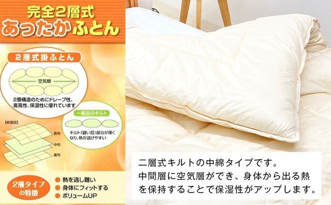 清潔掛ふとん 洗えるインビスタ シングル ツインキルト 2kg 日本製 ふわもち1520