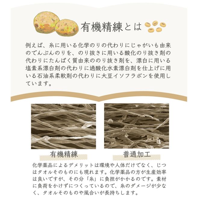 015B457t 【お中元対応】ナナイロ フェイスタオル 7枚セット（キイロ）【オーガニック 国産 日本製 泉州タオル 老舗タオルメーカー 明治45年創業 無地 パステル 吸水力 赤ちゃん 敏感肌】