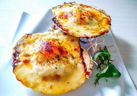 簡単調理！無添加 ホタテのチーズグラタン 6個 無添加 惣菜 洋食 おかず グラタン ホタテ 魚介 ホワイトソース モッツアレラ チーズ　H080-058