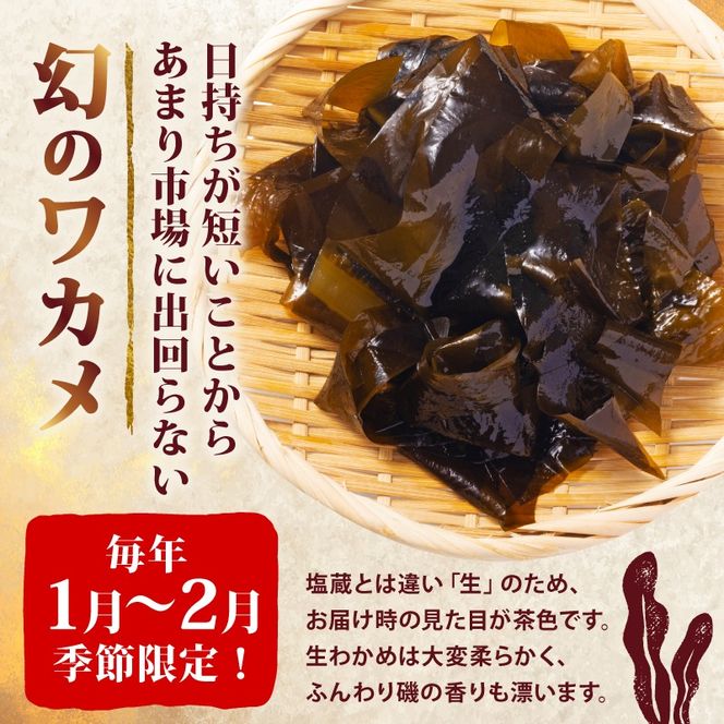 【先行予約】 早採り生わかめ 新物 1.2kg(200g×6袋) 期間限定 ★2026年1月～発送予定★ わかめ 早採りわかめ 生わかめ 三陸 漁師わかめ 小分け 若芽 湯通し 海藻 海産物 味噌汁 ごはん 夕飯 おかず 小分け 個包装 しゃぶしゃぶ サラダ お刺身 刺し身 刺身 綾里 岩手県 国産 大船渡