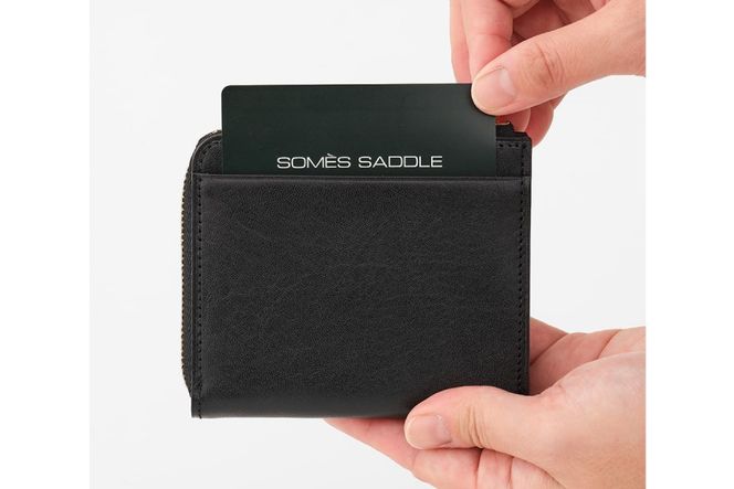 SOMES 財布 ミニウォレット （ブラック）HE-05 [ソメスサドル 北海道 砂川市 12260811-b] ソメス さいふ サイフ ウォレット ミニ 革財布 本革 革 革製品 レザー somes saddle