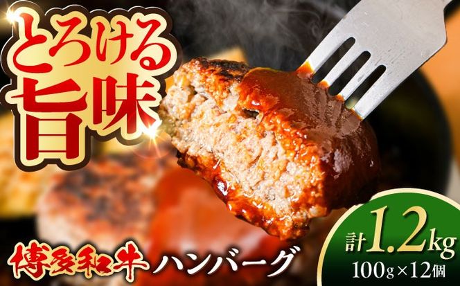博多和牛 ハンバーグ 100g×12個 糸島市 / 幸栄物産 牛肉 黒毛和牛[ABH051]