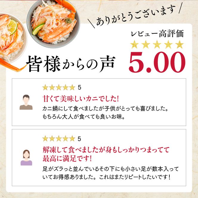 13-138 【訳あり】ボイルずわいがに姿切り1kg