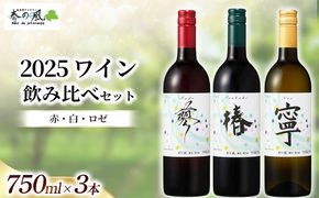 2025 ワイン飲み比べ【赤・白・ロゼ】 750ml×3本セット