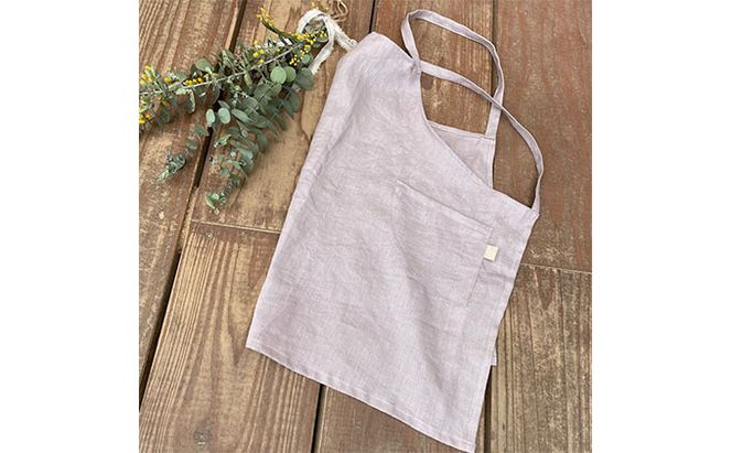 こどものリネンエプロン（M） ファッション 雑貨 日用品 子供服 キッズ 