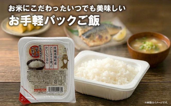茨城県境町産コシヒカリ使用 低温製法米 おいしいごはん(パックごはん) 180g×40食(1箱) K1464