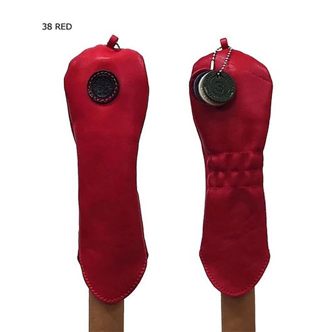 木の庄帆布 公式 ユーティリティヘッドカバー 国産レザー1枚仕立 UT KinoshoTRANSIT　K-KHG-W-UT01M-（C/#38 レッド / ブラック）　ゴルフ ヘッドカバー 国産 レザー