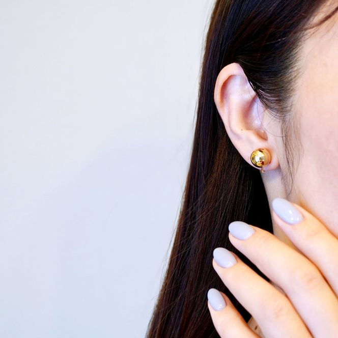 K18(18金) イエローゴールド ボール イヤリング 地金 中空 (直径10mm) 保証書付 KO-0075 242-037