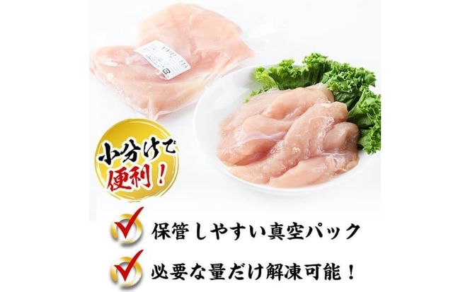 小分けで便利！鹿児島県産若鶏ささみ 計1kg(250g×4P) p7-049