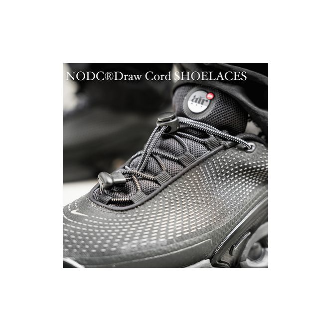 NODC DrawCord SHOELACES ３セット［173N25］NODC DrawCord SHOELACES 靴ひも 選べる カラー 紐 スニーカー ローカット ハイカット ゴム 伸縮性