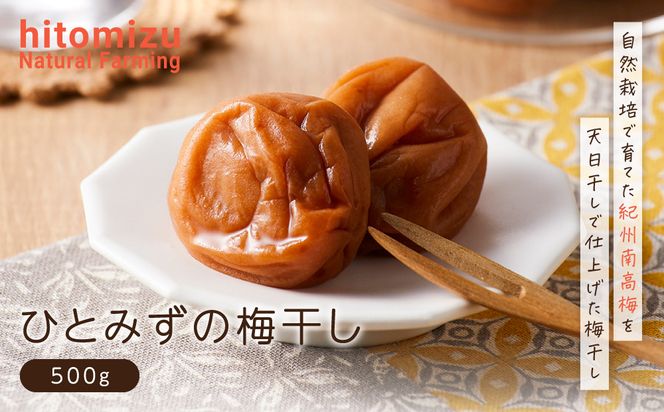 ひとみずの梅干し 500g 自然栽培で育てた紀州南高梅使用 ※栽培期間中、農薬・肥料・堆肥不使用 304018_EW03
