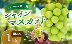 【2026年先行予約】ぶどう 訳あり 花笑み農園の シャインマスカット 1kg / ぶどう ブドウ 葡萄 岡山 シャインマスカット 先行予約 フルーツ 果物 真庭市 【hana035-02】