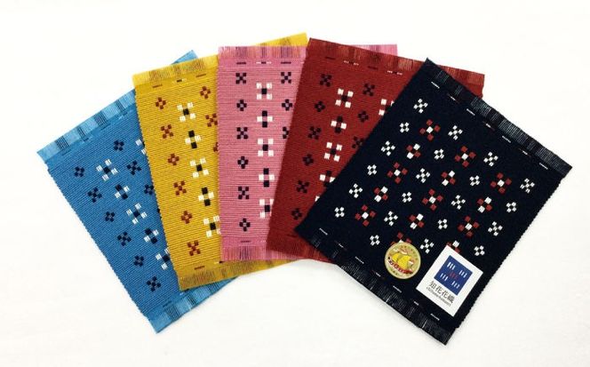 国指定伝統的工芸品 知花花織コースター 5枚セット コースター おしゃれ 雑貨 小物 インテリア 沖縄市 / 知花花織事業協同組合[BCBW002]