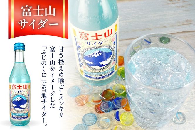 サイダー 富士山サイダー アソートセット 5種 各2本 計10本 [翔栄通商 静岡県 吉田町 22424705] 炭酸 炭酸飲料 瓶 ソーダ コーラ キウイ ゆず ご当地サイダー 木村飲料