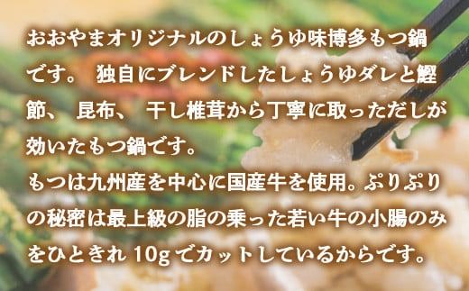 もつ鍋 おおやま 定期便 博多もつ鍋 しょうゆ味 3人前 6回 総計18人前 [博多もつ鍋おおやま 福岡県 宇美町 um40azo940015] モツ鍋 もつ鍋セット モツ鍋セット セット もつなべ 福岡 博多 醤油 しょうゆ