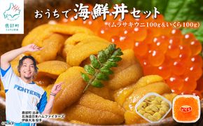 【北海道産】うにいくらセット ふり塩うに100g いくら醤油漬け100g キタムラサキウニ 鮭いくら うにいくら丼 おうちで海鮮丼セット