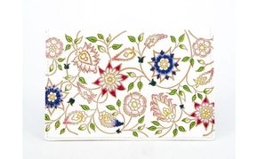 【文庫屋大関】パーソナルホルダー　花更紗【皮革工芸品】 民芸品 雑貨 日用品 ファイル 多用途 牛革 