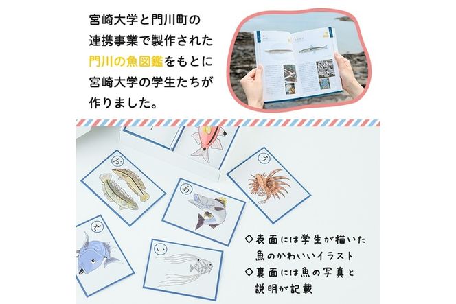 門川の魚かるた(読み札・絵札:各44枚)知育 玩具 おもちゃ 学習 カードゲーム【AI-2】【門川町地域振興課】