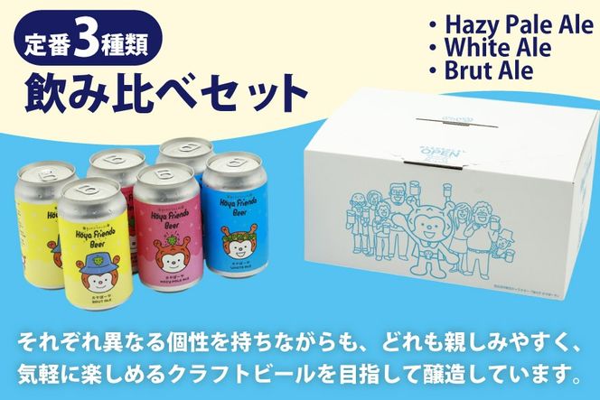 ビール Hoya Friends Beer 3液種 370ml缶 計6本 セット [BLACKTIDEBREWING合同会社 宮城県 気仙沼市 20566095] 酒 びーる クラフトビール お酒 地ビール ご当地ビール 詰め合わせ