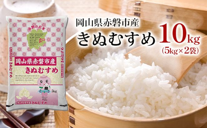 米 2025年産 きぬむすめ 10kg（5kg×2袋）岡山県赤磐市産 精米 白米 こめ お米 特Aランク 