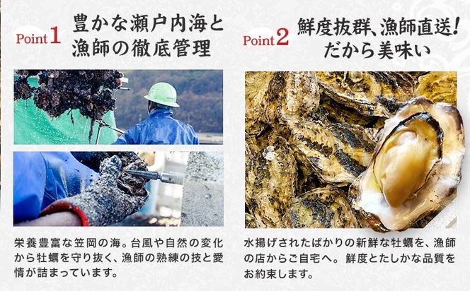 笠岡産 冷凍殻付き牡蠣 加熱用 選べる 1kg 2kg 《30日以内に出荷予定(土日祝除く)》岡山県 笠岡市 かき カキ 牡蠣 生牡蠣 瀬戸内海産 殻付き 冷凍---T-52---