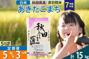【白米】＜令和7年産＞ 《定期便3ヶ月》秋田県産 あきたこまち 匠 5kg (5kg×1袋)×3回 5キロ お米 |02_snk-010303s