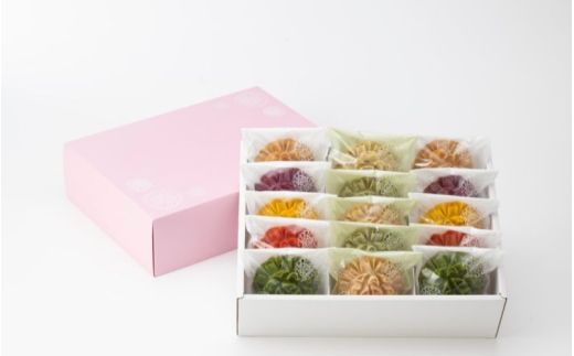 花咲かりん詰合わせ箱 8種15個入り（塩味入り）【kkmn0007】
